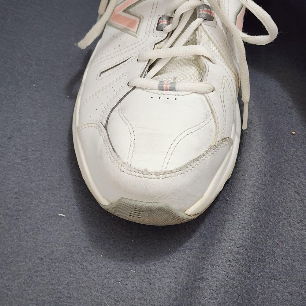 New Balance 608 Shoes Womens Size 10.5 White Pink Gray Leather ABZORB Walking - Picture 11 of 13